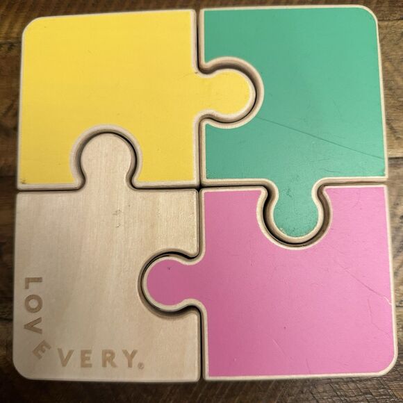 Lovevery Bundle Wooden Posting Stand Wooden Jigsaw Puzzle The Companion Play Kit - Picture 4 of 5